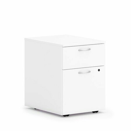 THE HON CO Pedestal, Mobile, B/F, 15inx20inx20in, Simply White HONPLPMBFLP1